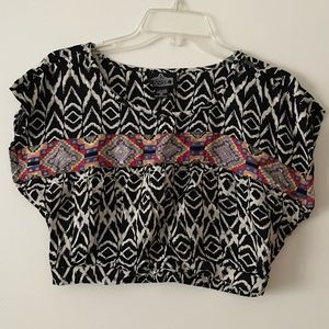 Aztec Design Crop Top